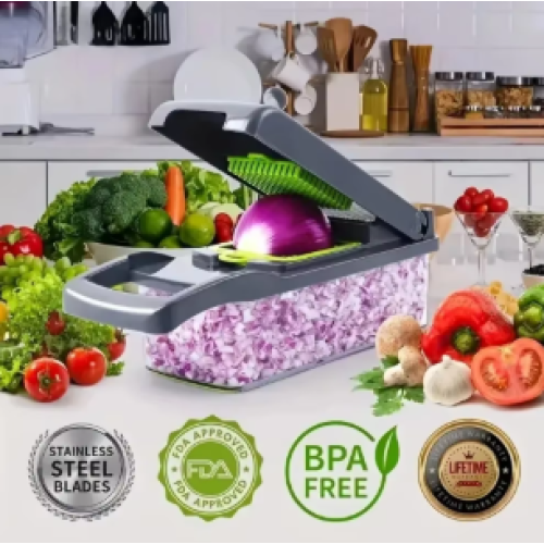 Zaprix Multifunctional Vegetable Chopper 16in1 gry 2