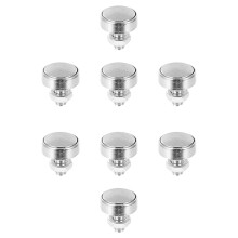 4Pairs Anti-Rust Zinc Alloy License Plate Fasteners Silver Car Use