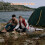 Table Camping Portable Avec Filet De Rangement En Noire 4