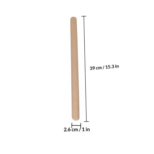 2Stk Holzbackrolle Für Teig Pizza Und Beige 1