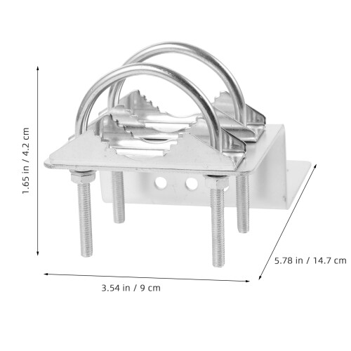 Mât D'antenne Réglable Fixation Murale Robuste Acier Inox 1