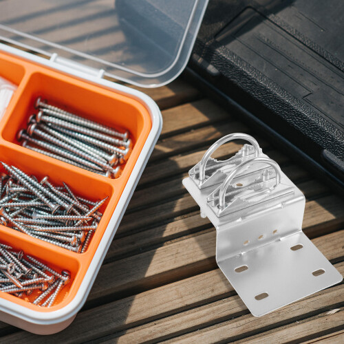 Mât D'antenne Réglable Fixation Murale Robuste Acier Inox 2