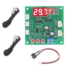 2 Channel 4 Wire  12V 24V 48V PWM Motor Fan Speed Controller Digital Display Governor Temperature Control