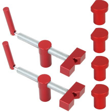 Woodworking Desktop Clip Fast Fixed Clip Quick Fixture Clamping Tool for 20MM Hole Woodworking Bench Dog Tool-Red
