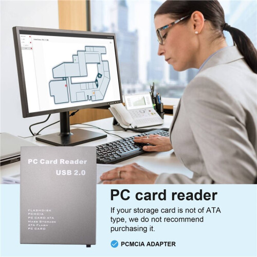 USB2.0 PCMCIA Card Reader ATA Card Reader PC Card Reader USB 2.0 to PC ATA PCMCIA Adapter Flash Disk Memory Card Reader 1