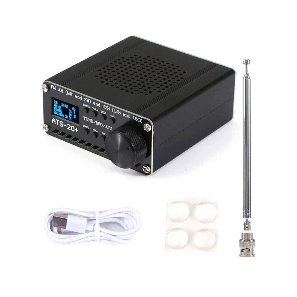 Ats-20+ V2 Si4732 Sdr Radio Receiver With Oled Display Fm Am Sw Ssb Usb Rechargeable 4713194164286