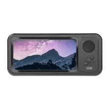 Supporto per Telefono da Doccia con Altoparlante  IPX4 Impermeabile Anti-Appannamento Touch Screen Supporto da Parete per Doccia Bagno Nero