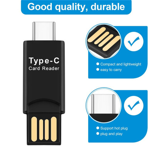 USB 3.1 Type C USB-C to Micro- TF Card Reader Adapter for  PC Cellphone 2