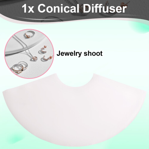 Conical Diffuser Photography Accessories Light Softbox Portable Assembly Prop for Jewelry Product Spotlight Studio 1
