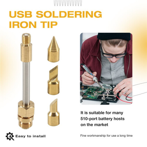 510 Interface Soldering Iron Tip USB Soldering Iron Tip Welding Tool 15W Cutter  Horseshoe Shape Welding Tools 1