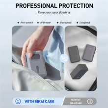 SIKAI CASE Siliconen Hoesje voor Power Bank (10.000 MAh 45 W) A1638 - Schokbestendige, Krasbestendige Reishoes Grijs