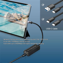 USB-C to SFP Gigabit Ethernet Adapter USB3.0 Type-C to 100/1000Base-X SFP Network Card