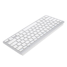 78 Keys Wireless Silent Bluetooth Keyboard - Slim Silver for Laptop & Desktop