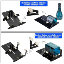Glass Bottle Cutter Kit Stainless Iron Cutting Control Create Glass Sculptures Cutter for DIY Glass Cutting Machine