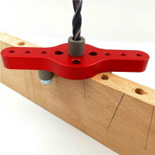 Alloy Vertical Pocket Hole Jig Woodworking Drilling Locator Wood Dowelling Self Centering Drill Guide Kit Hole Puncher