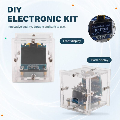 ESP8266 Kit EletrôNico DIY  RelóGio Display OLED Conectar com Shell Projeto de Solda DIY 2