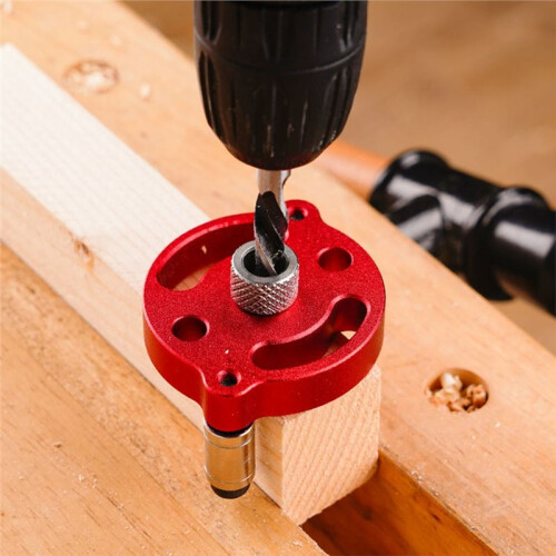 3-10mm Aluminum Alloy Dowel Jig - Handheld Drill Guide for Straight, Easy Holes 2