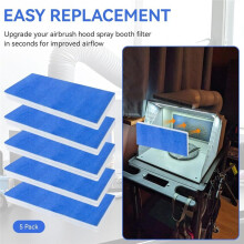 Filtro de Cabina de Pintura con Aerógrafo, Filtro de Escape de Doble Capa de Repuesto para Cabinas de Pintura de Aficionados, Cajas de Pintura y