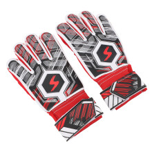 Guanti da portiere per calcio bambini in lattice, resistenti agli urti, colore rosso, misura 7