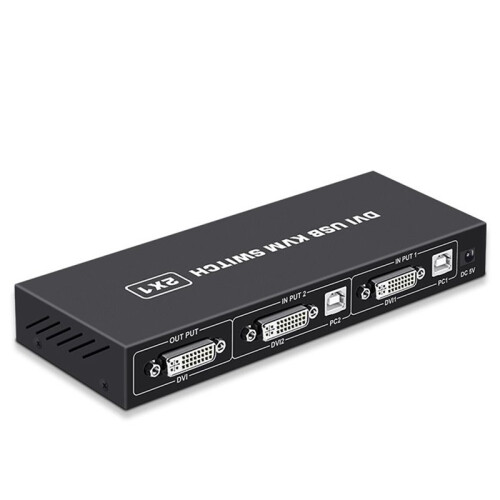 DVI KVM  2-In-1 4K Two Computers Shared USB Keyboard Mouse Print Monitor Multi-Function Switching Screen