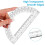 10 Pack Clear Protractor Set, 6 Inch Plastic Geometry Tools, 180 Degree Measurement for School, Office, Classroom 4