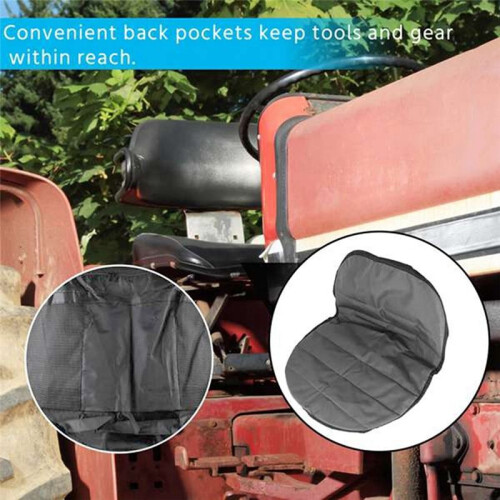 Capa de Assento Universal para Cortador de Grama e Trator, Bolsa de Armazenamento Acolchoada e Confortável, Média (Cinza) 2