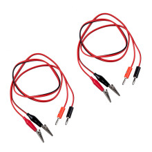 2X Alligator Clip to Banana Plug Probe Cable Test Lead 90cm 3Ft