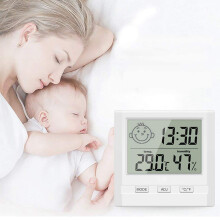 2X Digital Indoor Hygrometer Thermometer with  Display,Accurate Temperature Humidity Monitor Meter