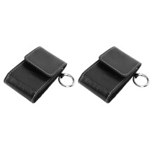 2 piezas estuche para oxímetro de dedo de cuero PU 5.5x10.5cm