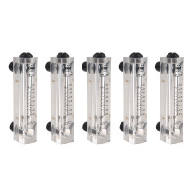 5X Schwarz Justierbarer Drehknopf 0,1-1 GPM Panel-Typ Wasserdurchflussmesser LZM-15