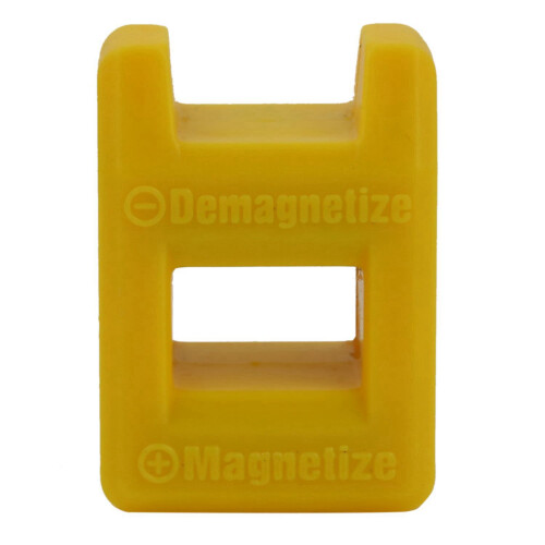 2X Screwdriver Magnetizer Degaussing Demagnetizer Magnetic Practical Pick  Tool Color:Yellow 2