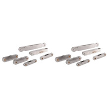 12 Pcs Stainless Steel Radius Gauge with Feeler Gauge Set Arc Radius Fillet Gauge and 0.04-0.88mm Space Measure Tool