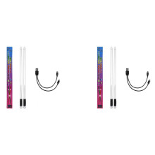 2X LED Light Emitting Drumsticks 15 Colour Gradient USB Rechargeable+ Electronic Drumsticks for Stage Performance
