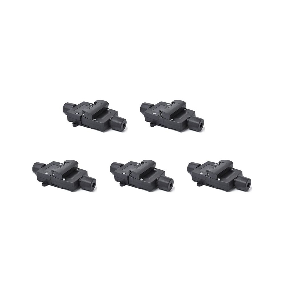 5X 12V Trailer Socket Plug 7 Pin Flat Male+7 Pin Plug Flat Female For Rv Truck Black 4712891468178