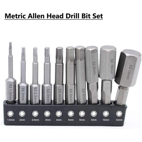 40Pcs Hex  Wrench Drill Bit Set Shank Quick Release Magnetic Screwdriver Bits Set (Metric +SAE) 1