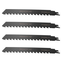 4X Lame de Scie Alternative Carbure Carbure de TungstèNe pour Couper le BéTon Poreux, le Fibrociment, la Brique 240 Mm/9,45 Pouces
