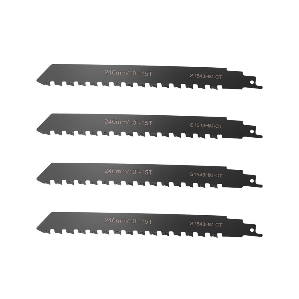 4X Reciprocating Saw Blade Carbide Tungsten Carbide For Cutting Porous Concrete, Fibre Cement, Brick 240Mm/9.45Inch 6031612524930