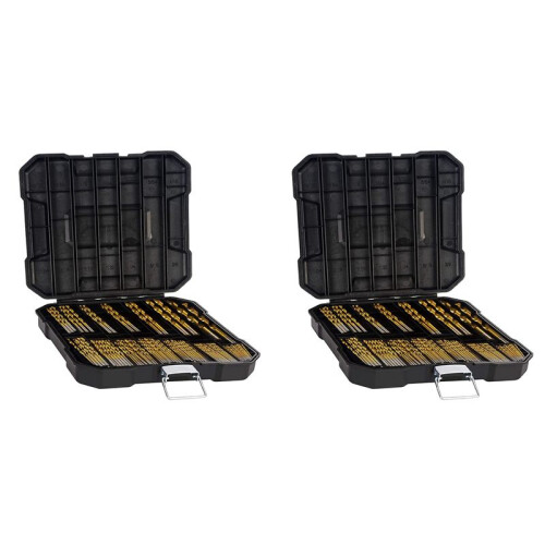 Conjunto de Brocas de Metal de Titânio para AçO, Madeira, PláStico, Cobre, AlumíNio com Estojo de Armazenamento, 1/16 Polegadas-3/8 Polegadas, 198