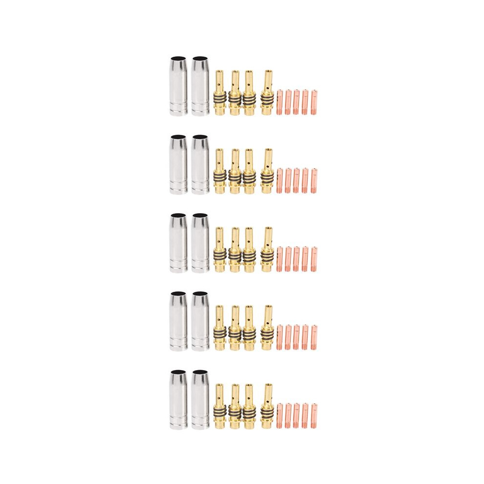 55Pcs Mig Welding Nozzle Torch Nozzles Gold Tip Holder Contact Tips 0.040 Inch Gas Diffuser Set For Torches 6034163774441