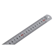 3X Double Side Scale Stainless Steel Straight Ruler Measuring Tool 50cm