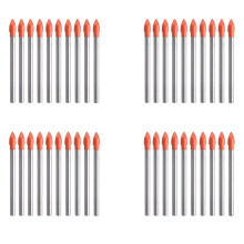 40 Pieces 6MM Glass and Tile Drill Bits Set Carbide Drilling Tool