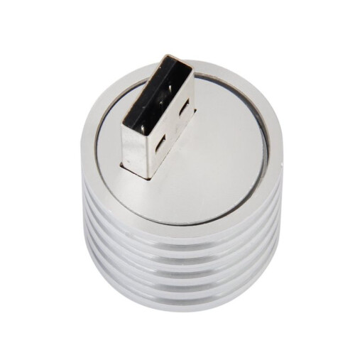 4X Aluminum 3W USB LED Lamp Socket Spotlight Flashlight White Light 2