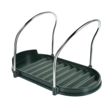 1Huishoudelijke Pan Organizer Met Metalen Potdekselhouder Groen