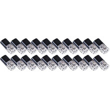 Conector Push-In de Fio Duplo de 20 PeçAs com Fivela de Travamento, Conectores de Fio de Baixa TensãO, Sem Necessidade de Decapagem