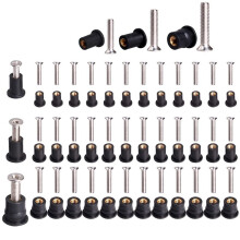 36 Paar M4/M5/M6 Neopren-Bohrlochmuttern mit Edelstahlschraube, Gummi-Bohrlochmuttern, Kajak-Messing-Kupfer-Bolzen, Bohrlochmuttern-Set