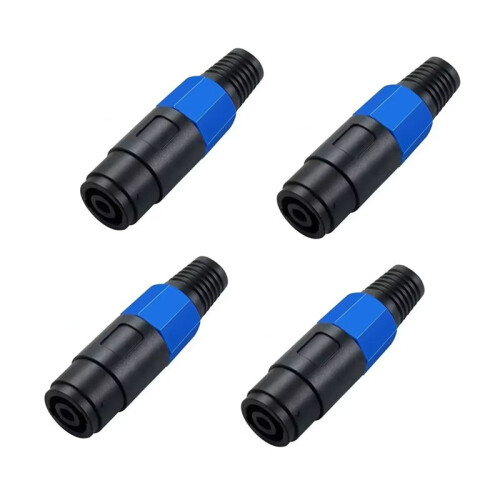 4PCS XLR Connector Professional Audio Speaker Compatible Adapter Plug Female Socket 4Pin Docking Connector 2