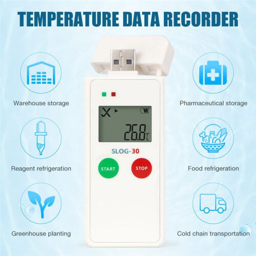 Temperature Recorder USB Temperature Data Logger Food Medicine Refrigerated Transportation 2