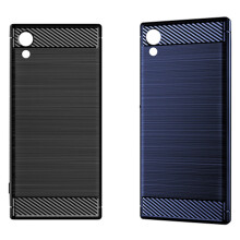 2x for XA1 Case Silicone Protective Sleeve Anti-Drop Drawing Soft Shell Anti-Drop Phone Case Black &