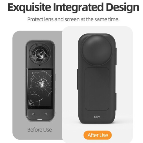 Anti-Scratch Flip Protective Case with Rope Anti-Fall Lens Protector Full Coverage Protection Shell for  X5/X4 2