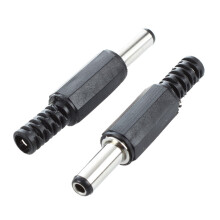 20Pcs Black 2.5mm x 5.5mm Power Male Plug Jack Adapter with 10Pcs 4mm Insulated Banana Plugs Connectors Jack